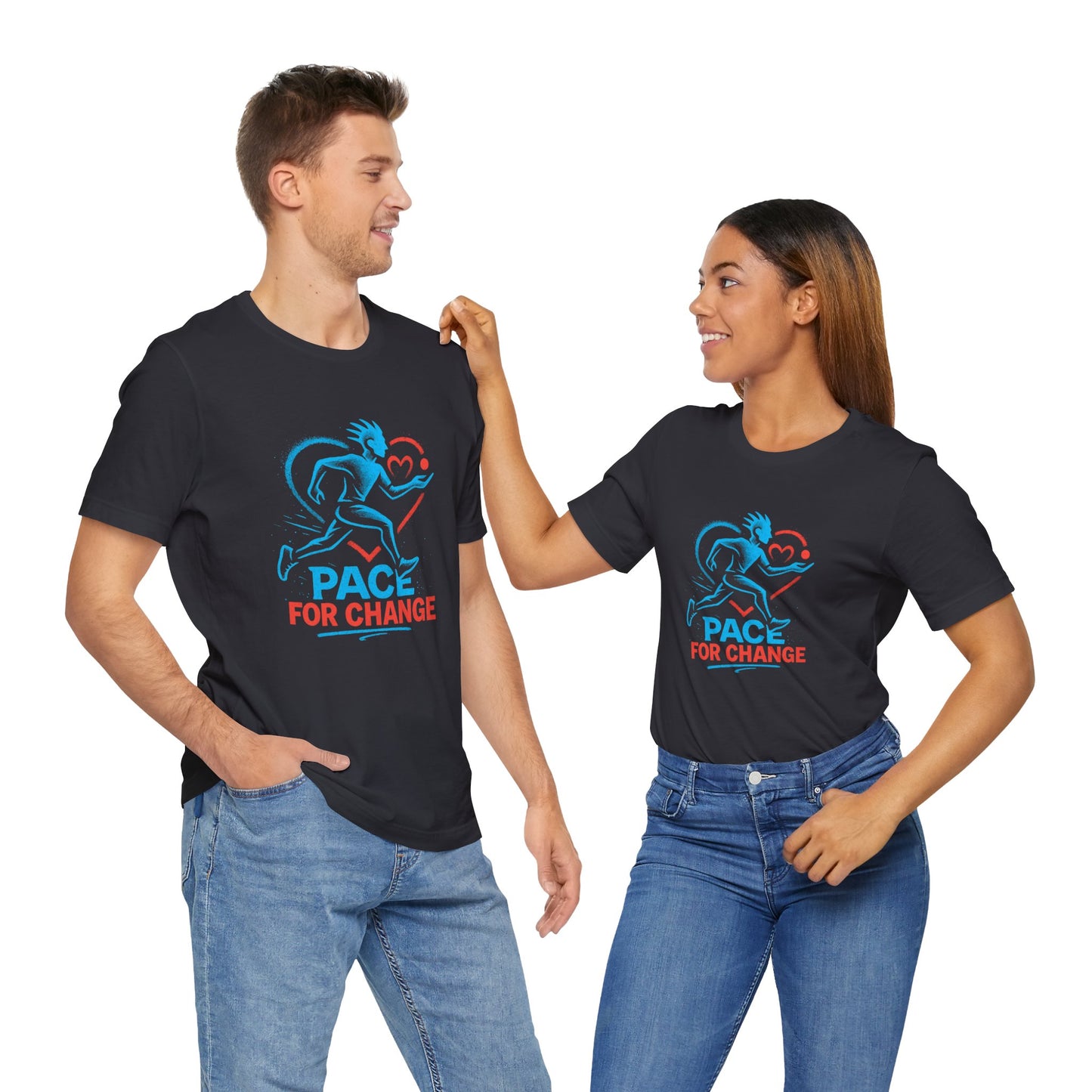 Dynamic Fitness Tee for Change | Unisex Short Sleeve T-Shirt, Workout Shirt, Running Tee, Activewear, Charity Event Gear