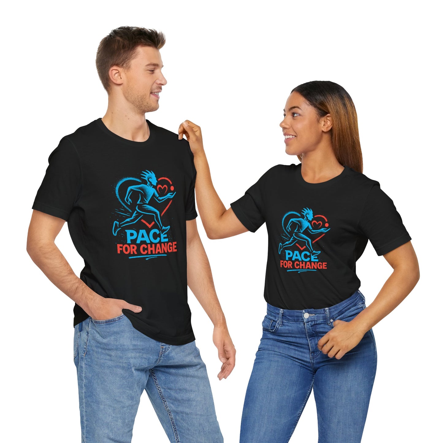 Dynamic Fitness Tee for Change | Unisex Short Sleeve T-Shirt, Workout Shirt, Running Tee, Activewear, Charity Event Gear