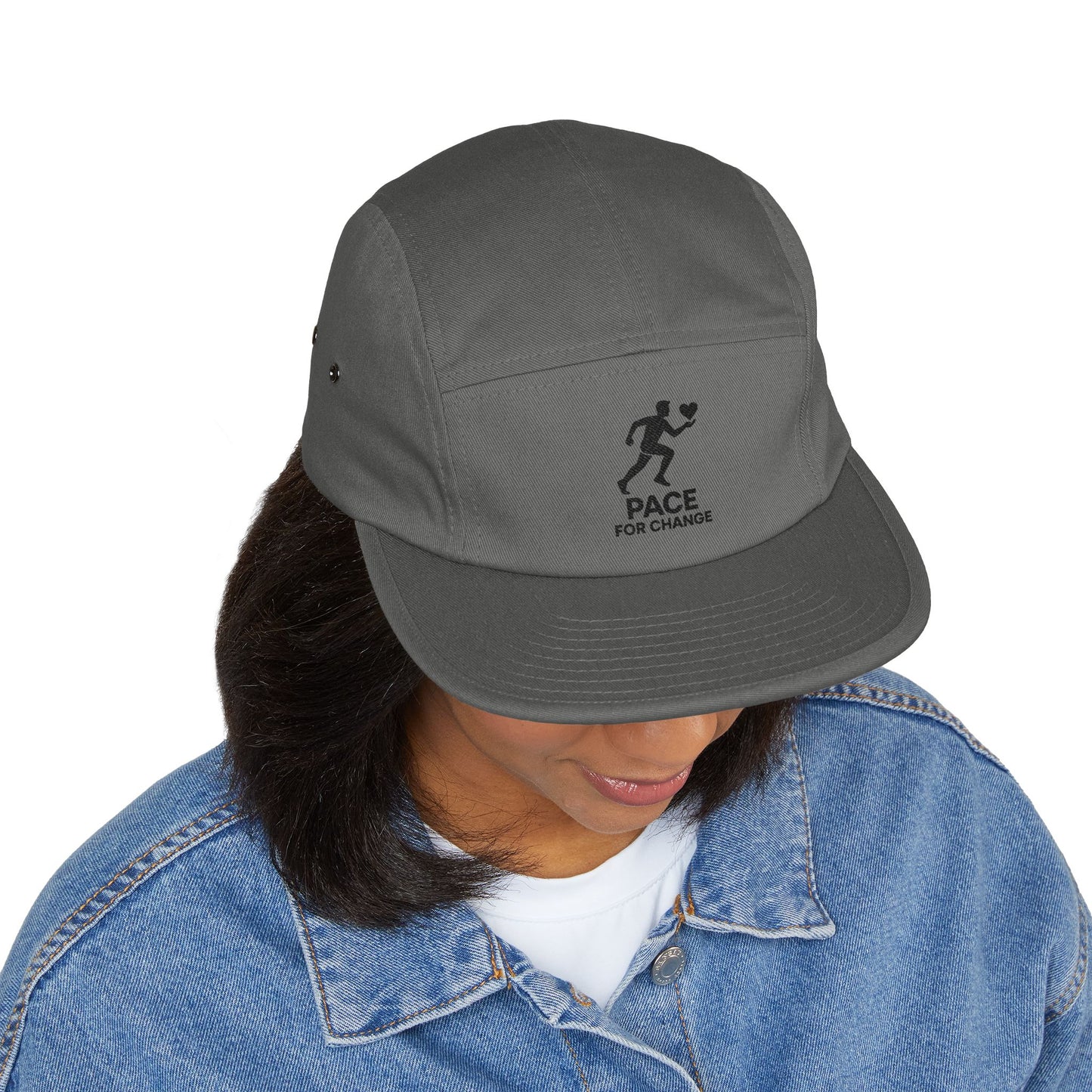 Embroidered 5 Panel Hat for Pace for Change