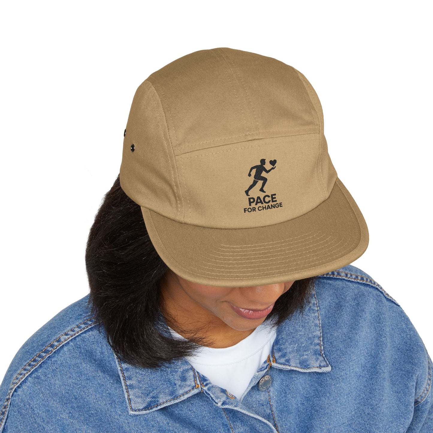 Embroidered 5 Panel Hat for Pace for Change