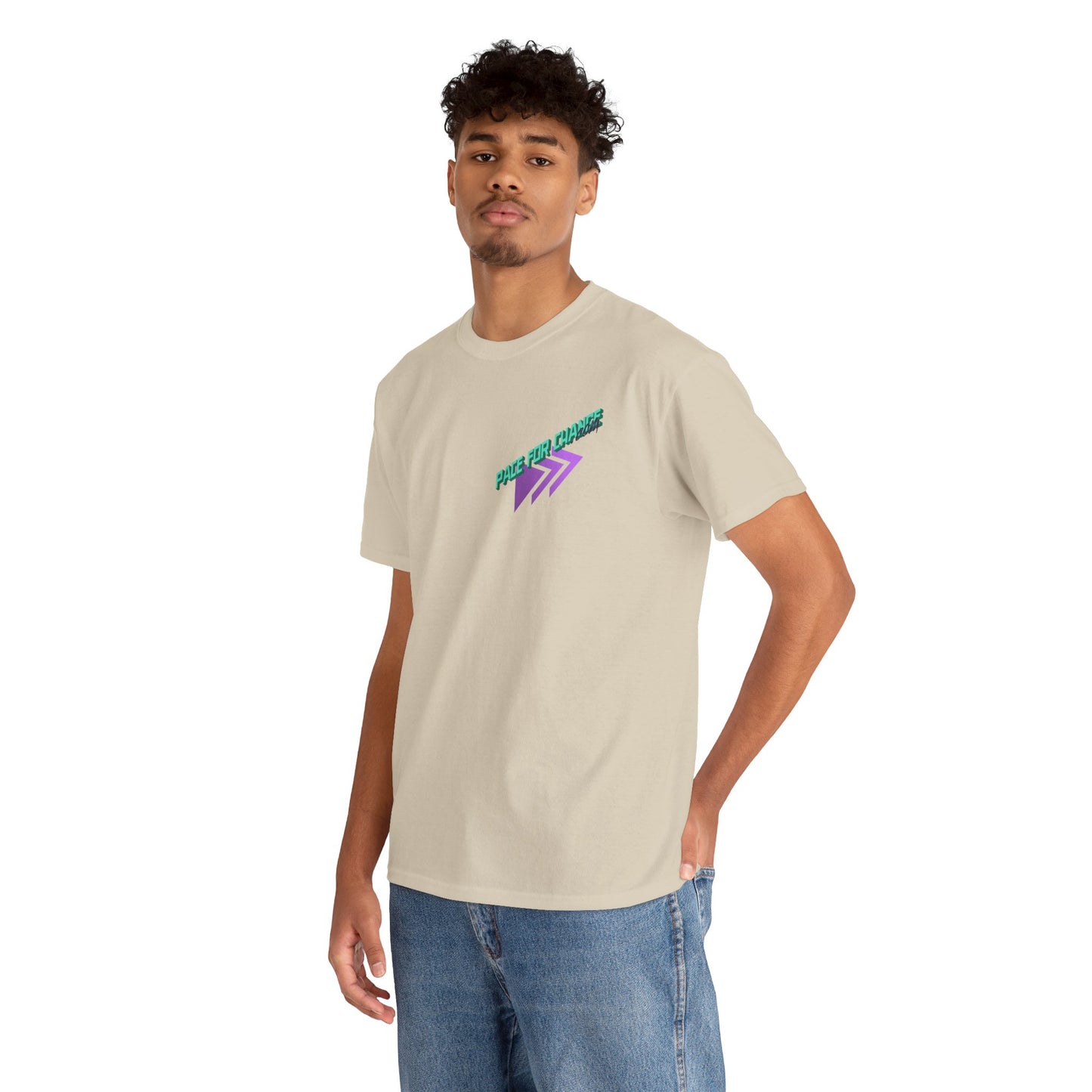 Pace for Change Heavy Cotton Logo T-Shirt | Lifestyle Tee Supporting American Cancer Society & Humane Society