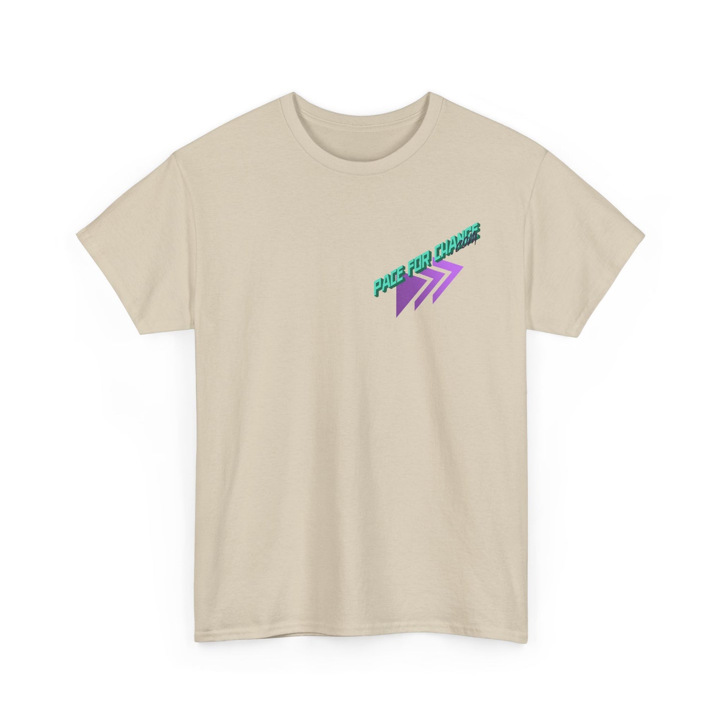 Pace for Change Heavy Cotton Logo T-Shirt | Lifestyle Tee Supporting American Cancer Society & Humane Society