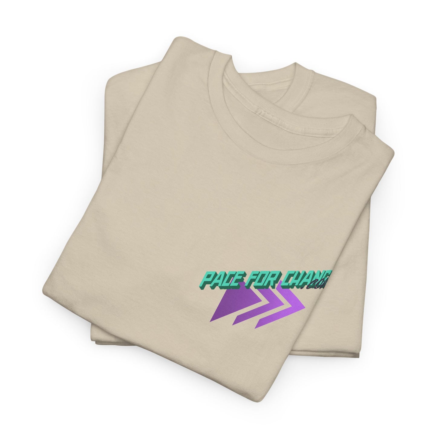 Pace for Change Heavy Cotton Logo T-Shirt | Lifestyle Tee Supporting American Cancer Society & Humane Society