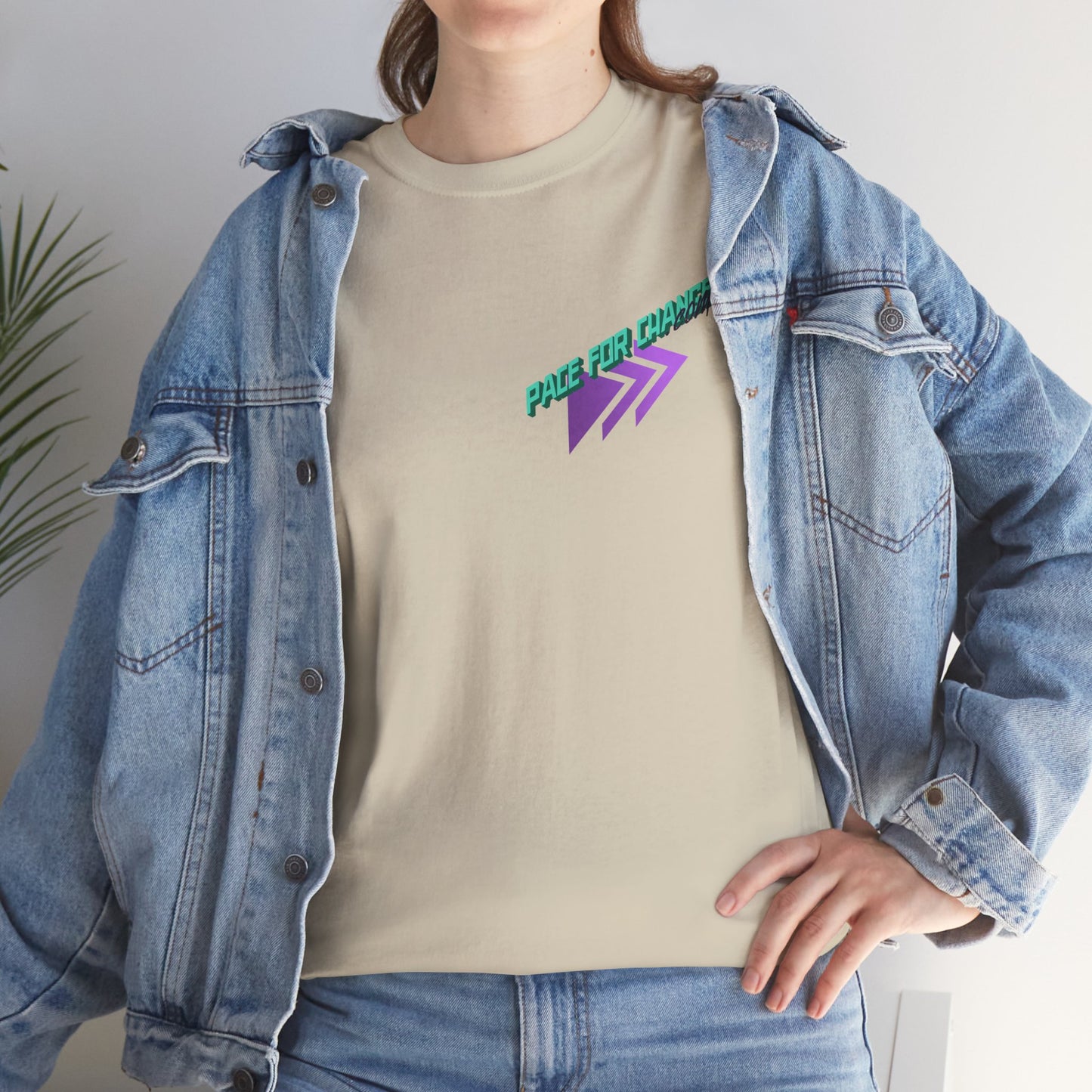 Pace for Change Heavy Cotton Logo T-Shirt | Lifestyle Tee Supporting American Cancer Society & Humane Society